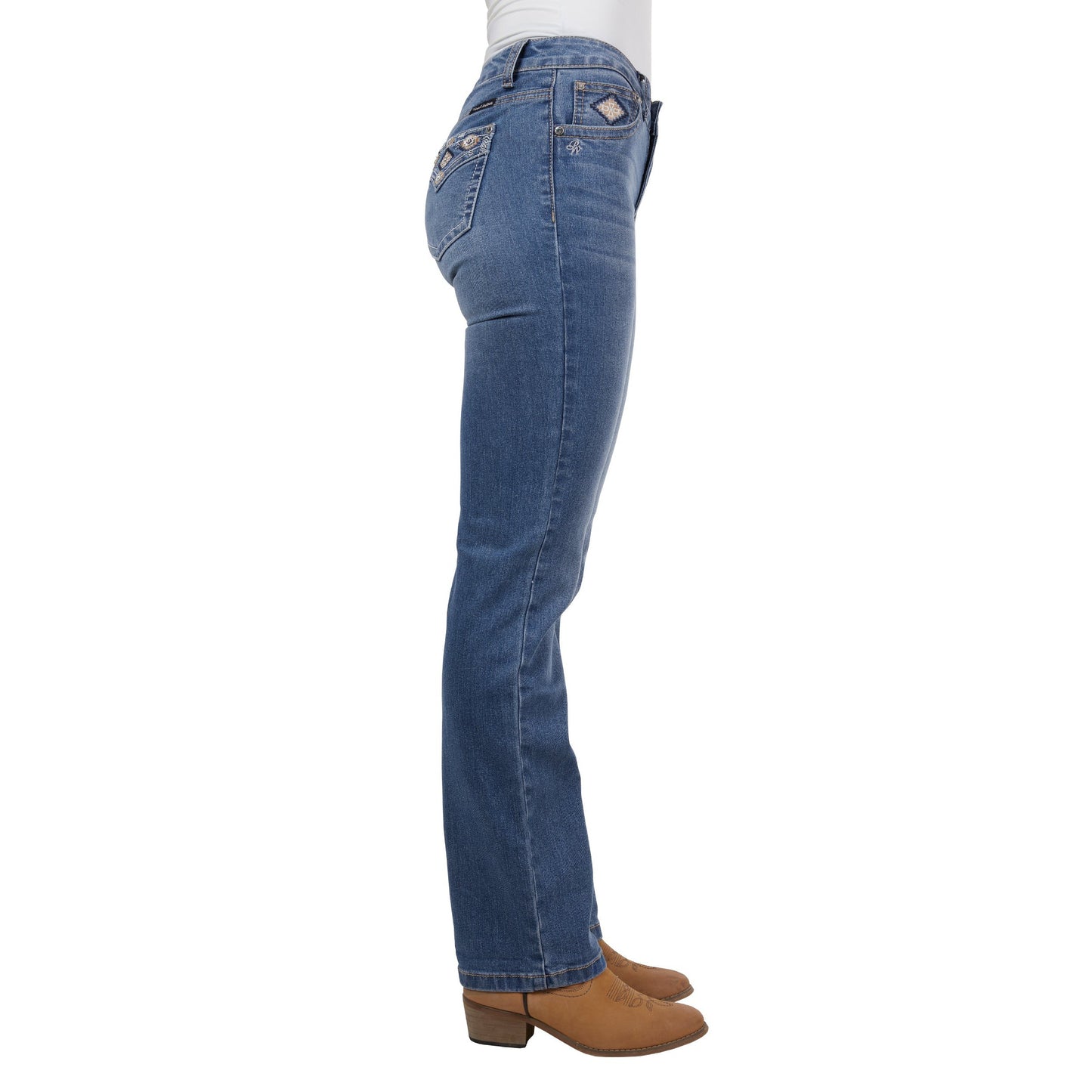 PURE WESTERN WOMENS GIA HIGH RISE BOOT CUT JEANS