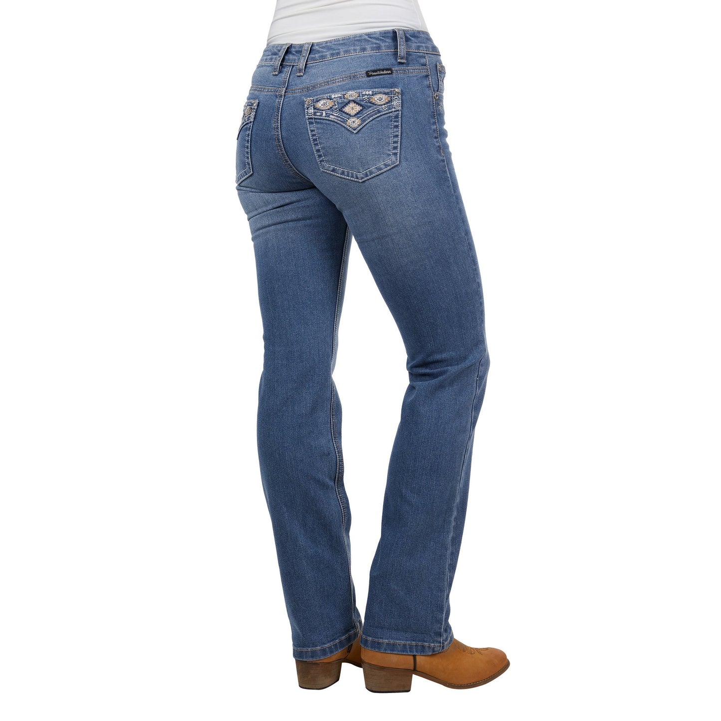 PURE WESTERN WOMENS GIA HIGH RISE BOOT CUT JEANS-Ranges Country