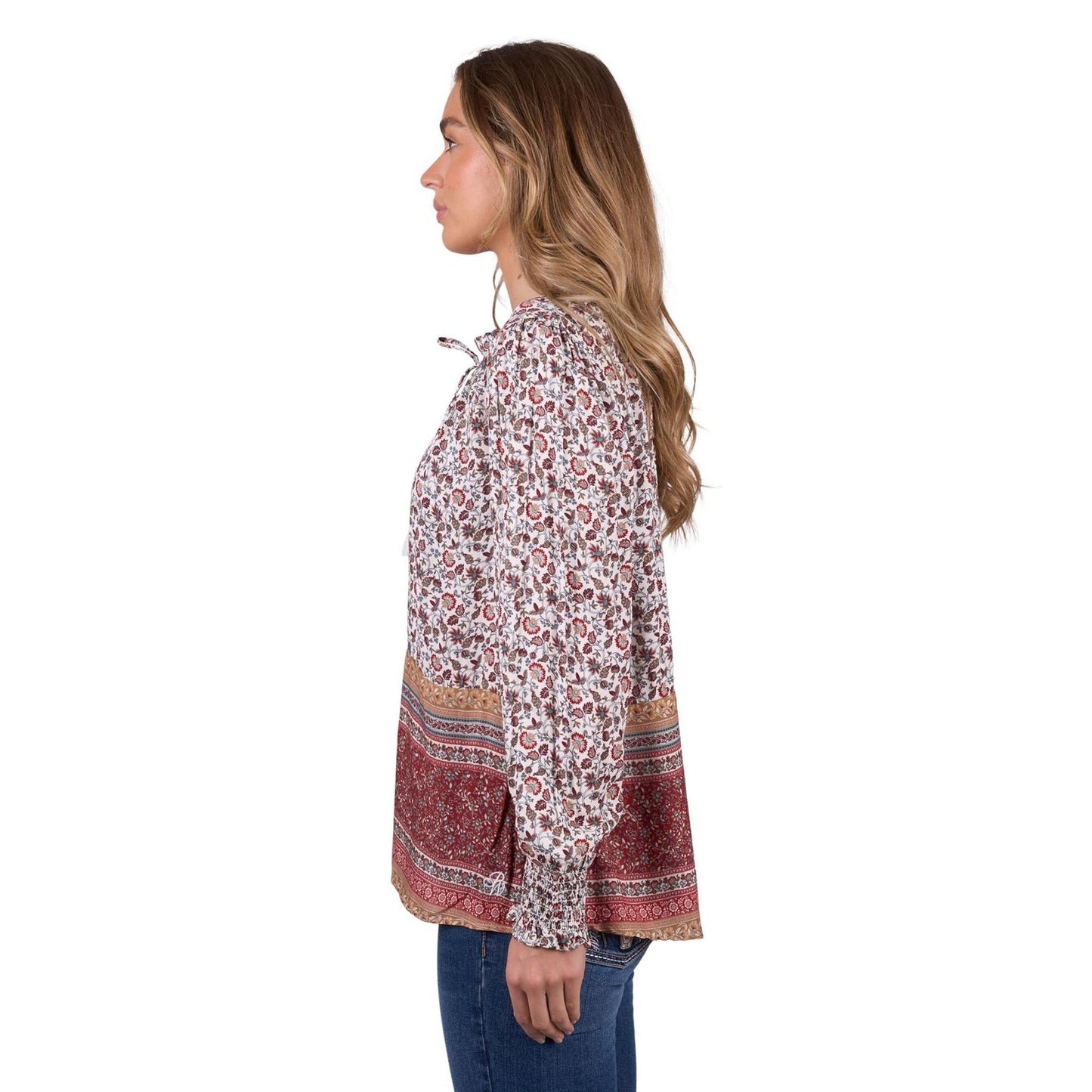 PURE WESTERN WOMENS HUDSON BLOUSE