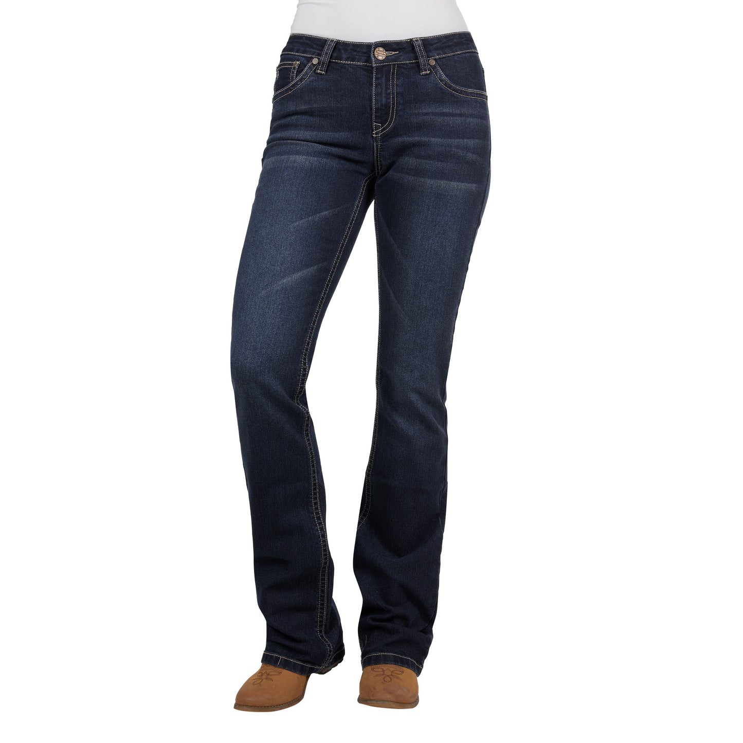 PURE WESTERN WOMENS IVY RELAXED RIDER JEANS *Disc*
