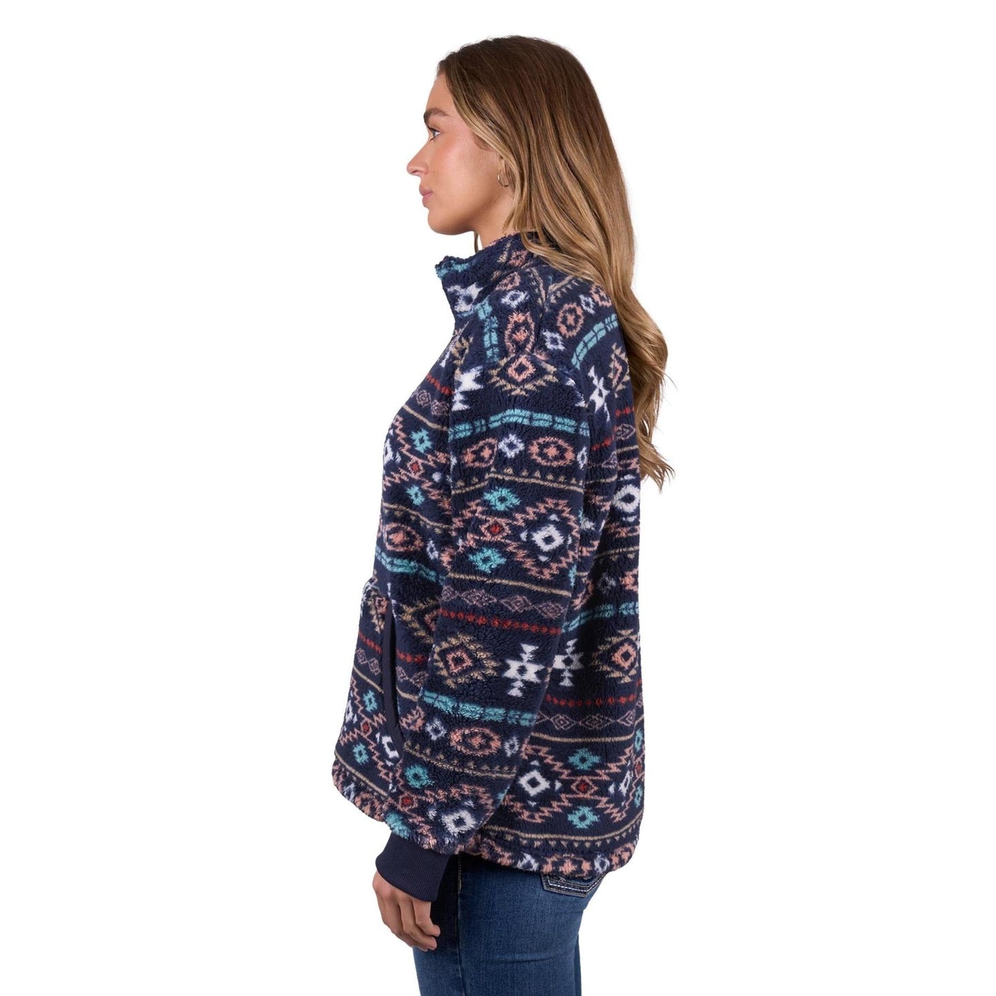 PURE WESTERN WOMENS LUNA 1/4 ZIP JUMPER