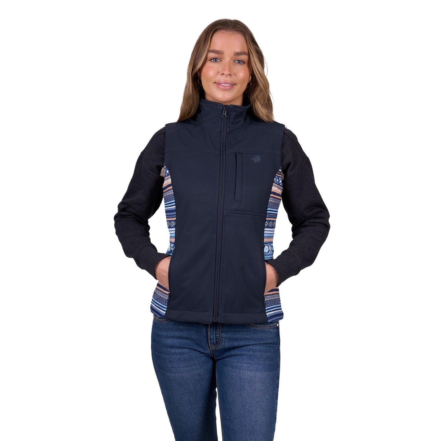 PURE WESTERN WOMENS MISHA SOFT SHELL VEST-Ranges Country