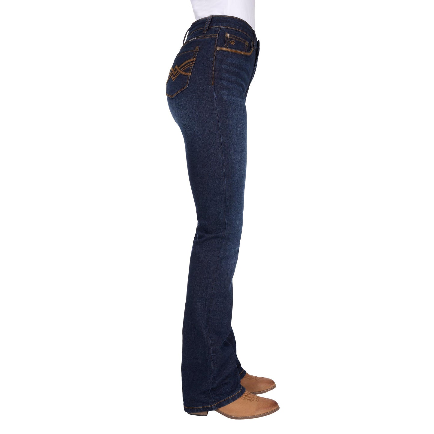 PURE WESTERN WOMENS NOVA HIGH RISE BOOT CUT JEANS 34in