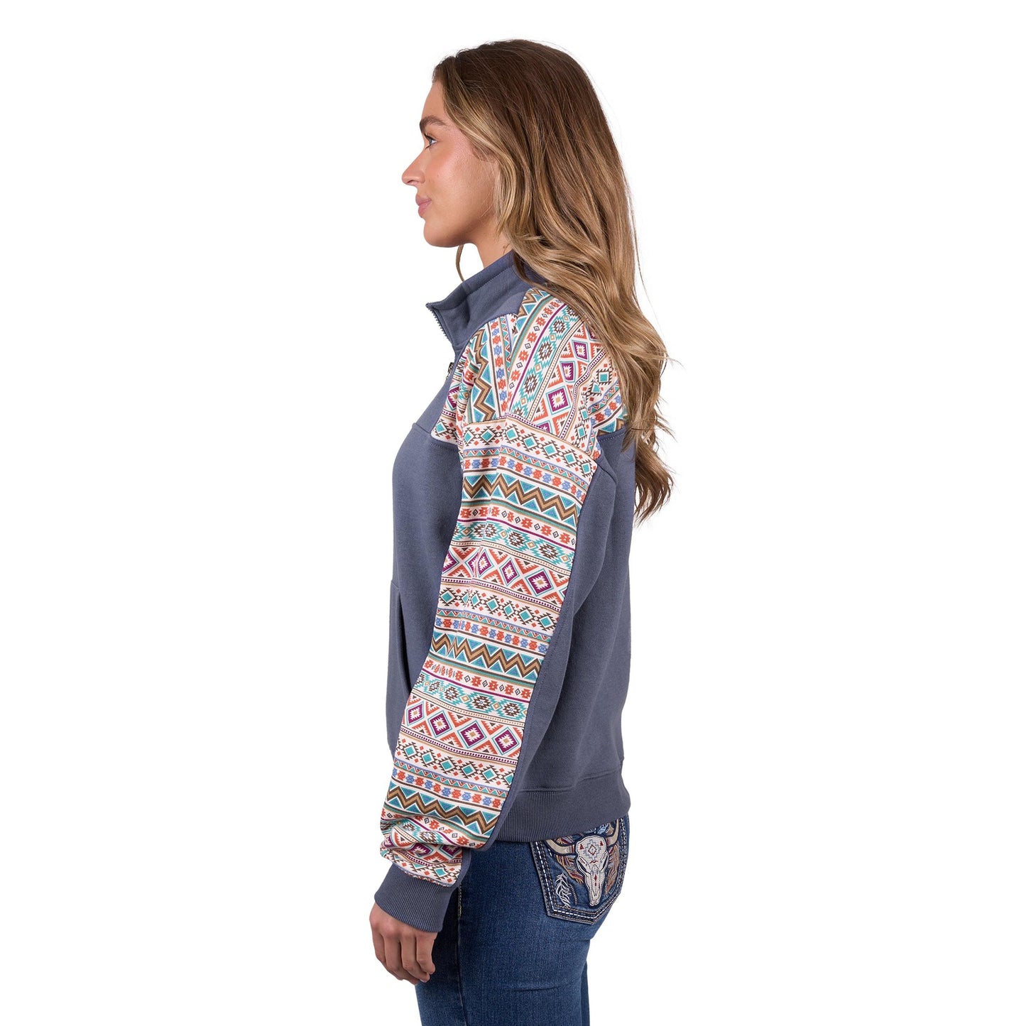 PURE WESTERN WOMENS SALLY 1/4 ZIP JUMPER