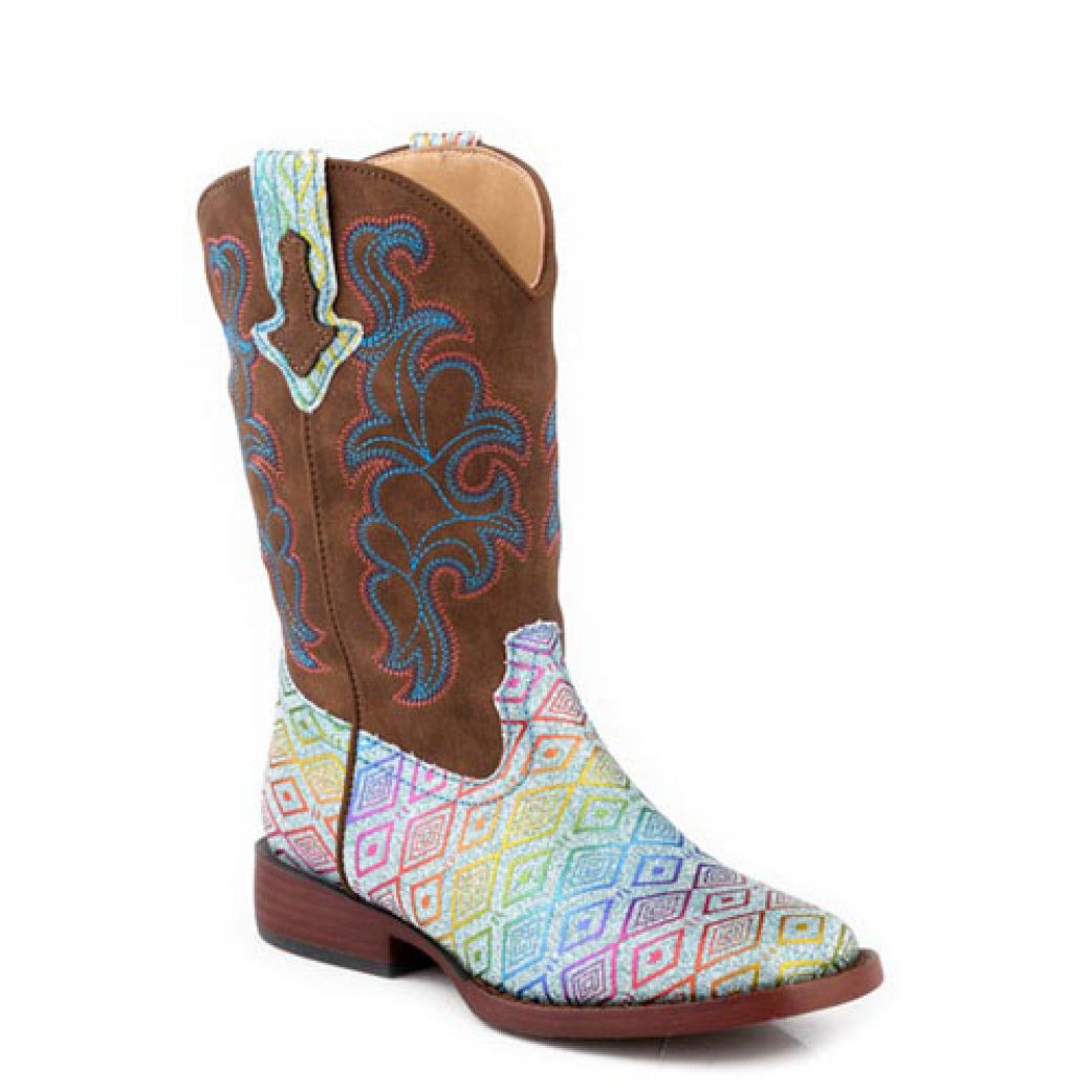 ROPER KIDS GLITTER MAYA AZTEC BOOTS-Ranges Country