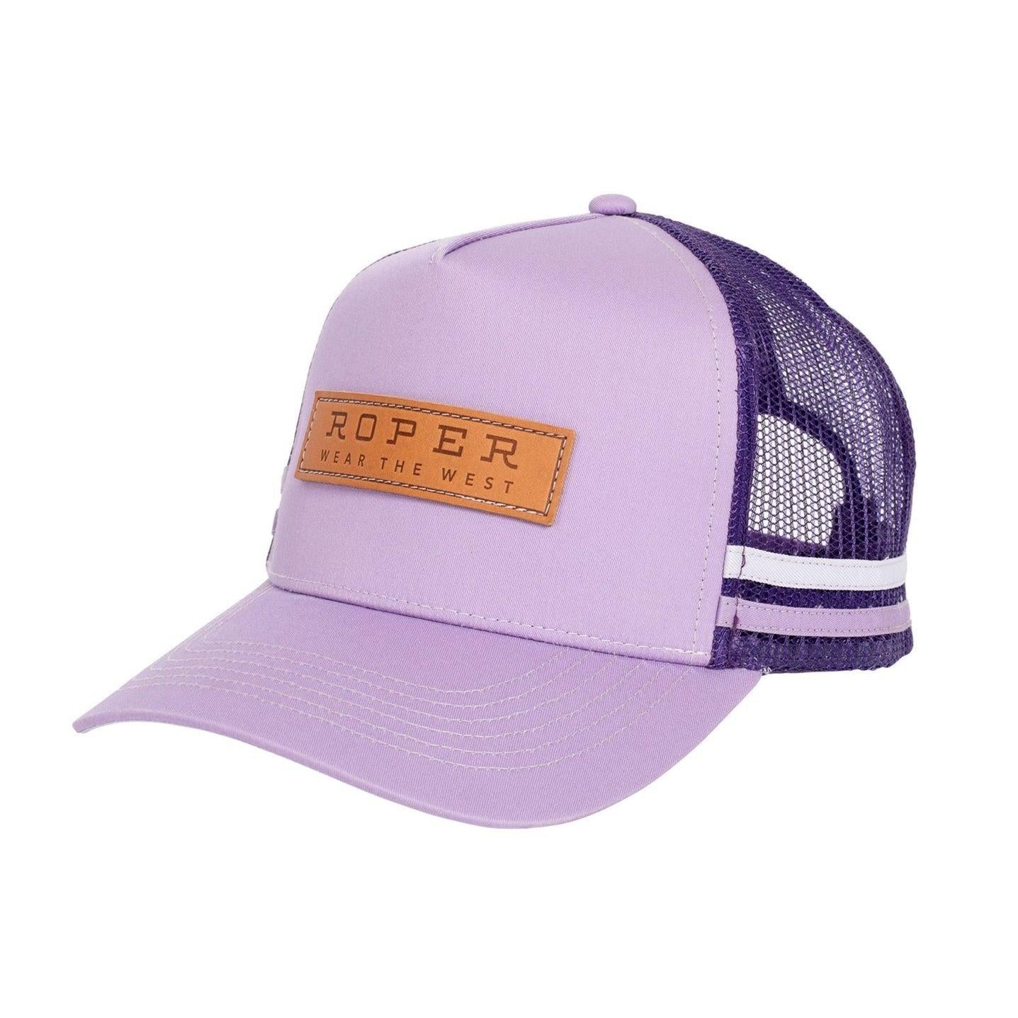 ROPER LEATHER LEATHER PATCH TRUCKER CAP-Ranges Country