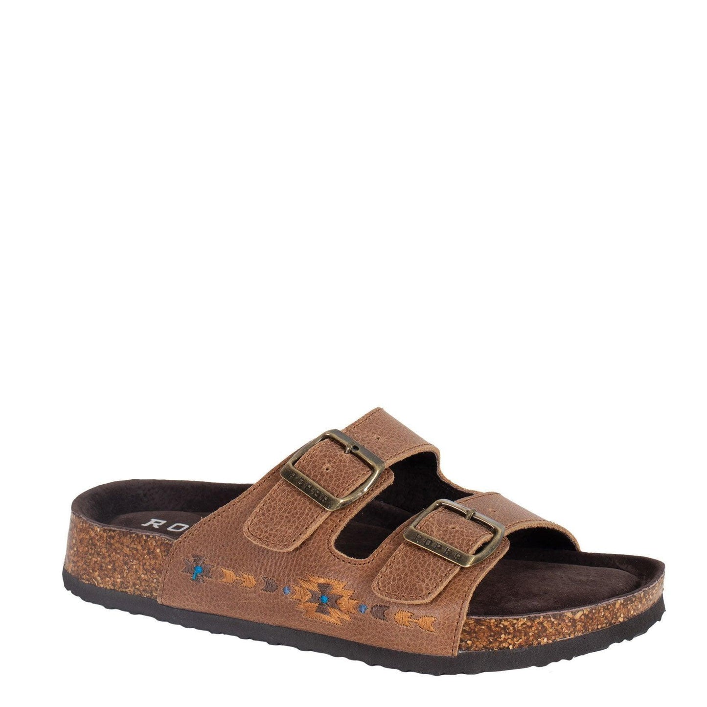 ROPER WOMENS DELILAH AZTEC LEATHER SANDALS-Ranges Country