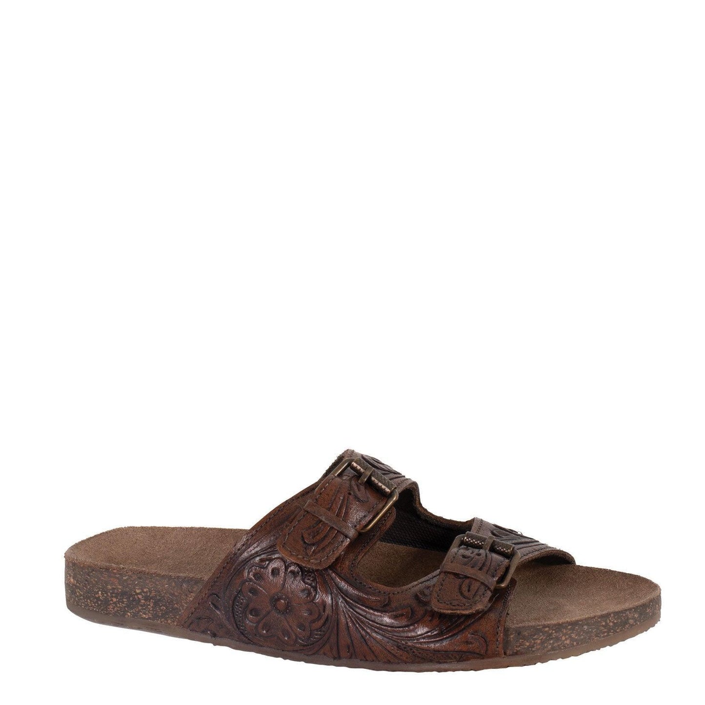 ROPER WOMENS DESIREE TOOLED LEATHER SANDALS-Ranges Country