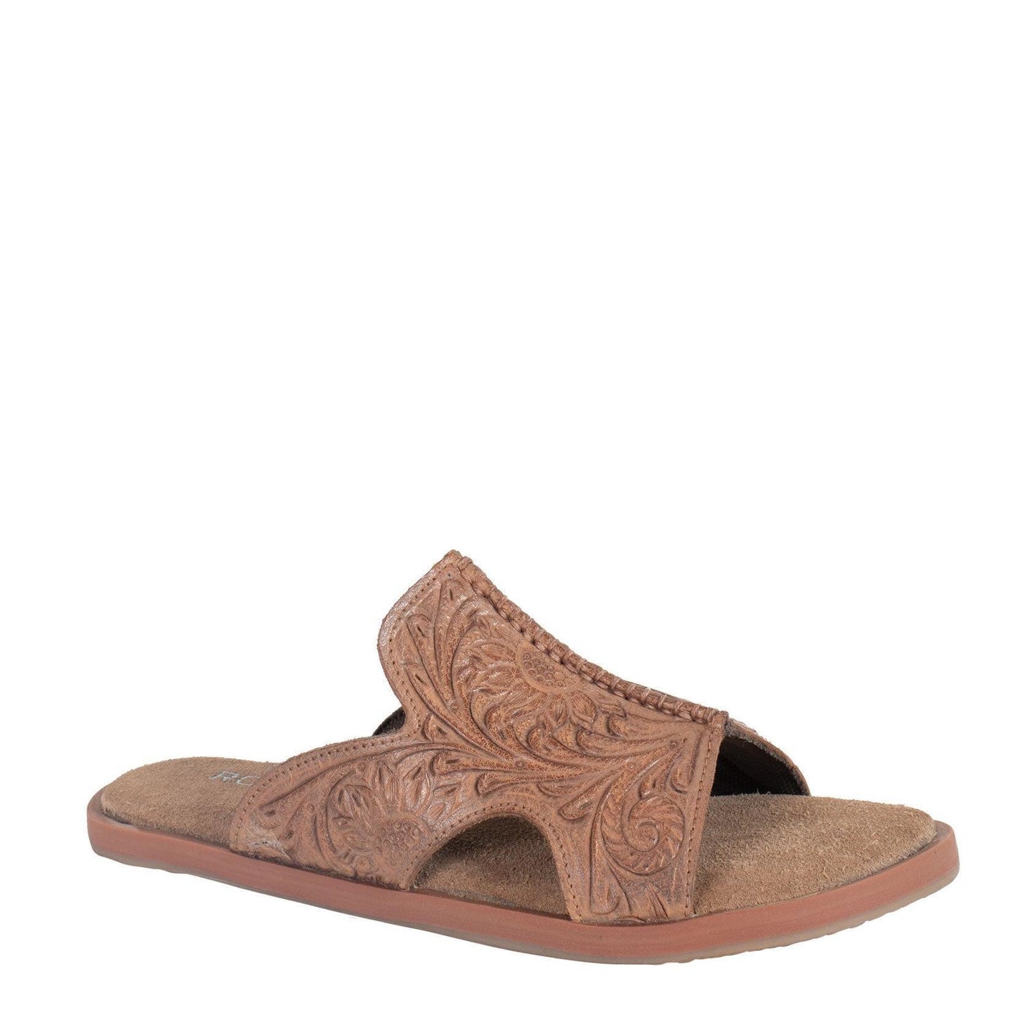 ROPER WOMENS SIERRA TOOLED LEATHER SANDALS-Ranges Country
