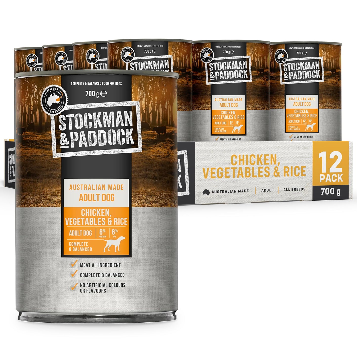 STOCKMAN & PADDOCK CHICKEN VEG & RICE CANS 12x700g-Ranges Country