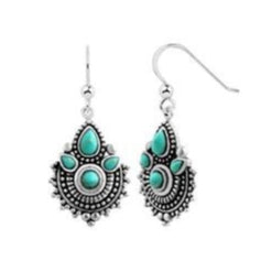 BOHEMIAN FAUX TURQUOISE EARRINGS-Ranges Country