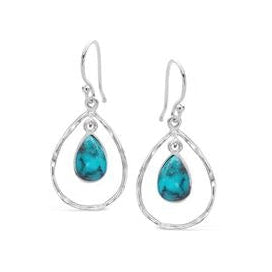 STERLING SILVER TURQUOISE EARRINGS-Ranges Country