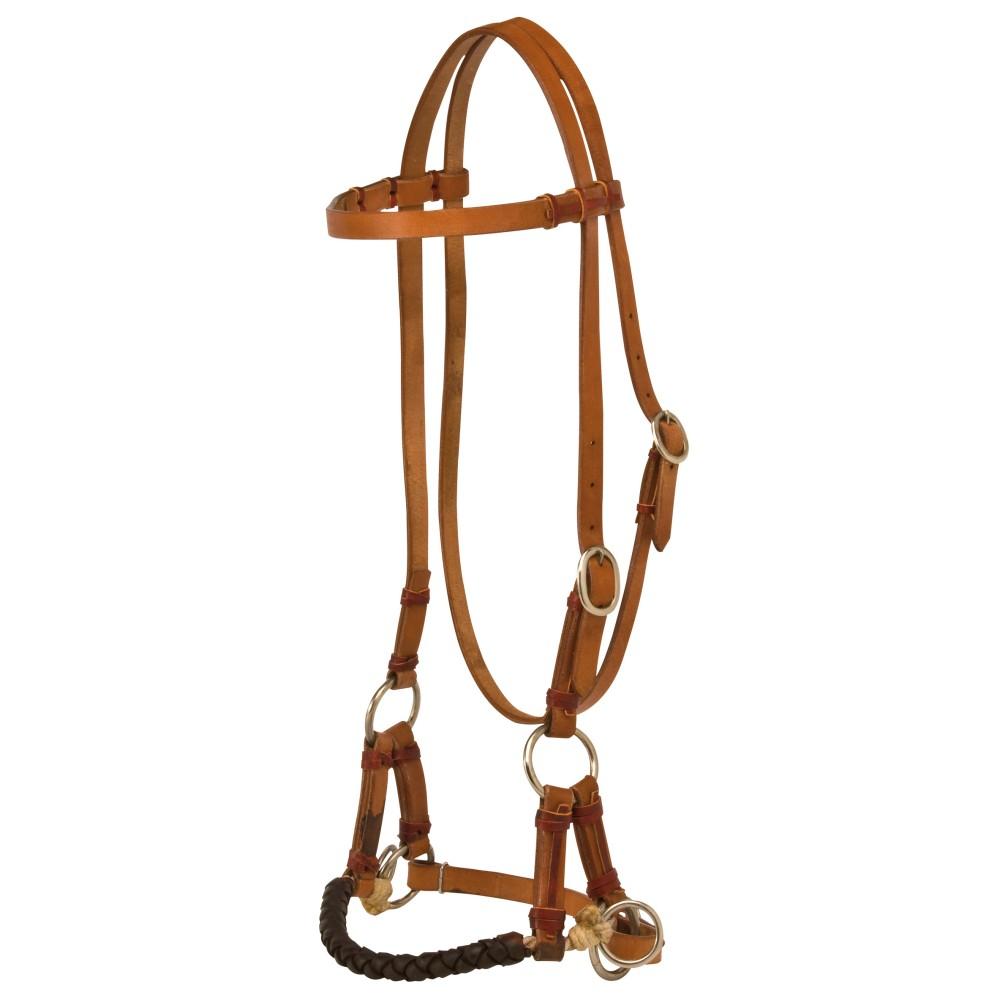 TEXAS TACK BRAIDED NOSE SIDE PULL BRIDLE-Ranges Country