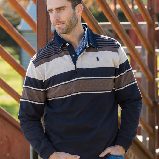 THOMAS COOK MENS BRYAN STRIPE RUGBY