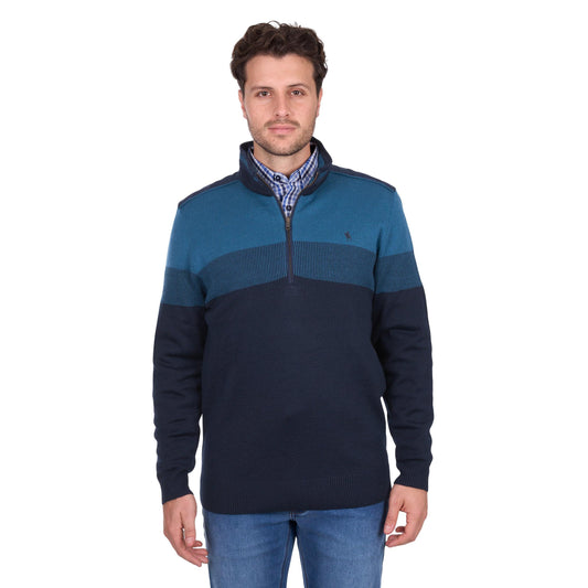 THOMAS COOK MENS JERRY 1/4 ZIP MERINO BLEND JUMPER