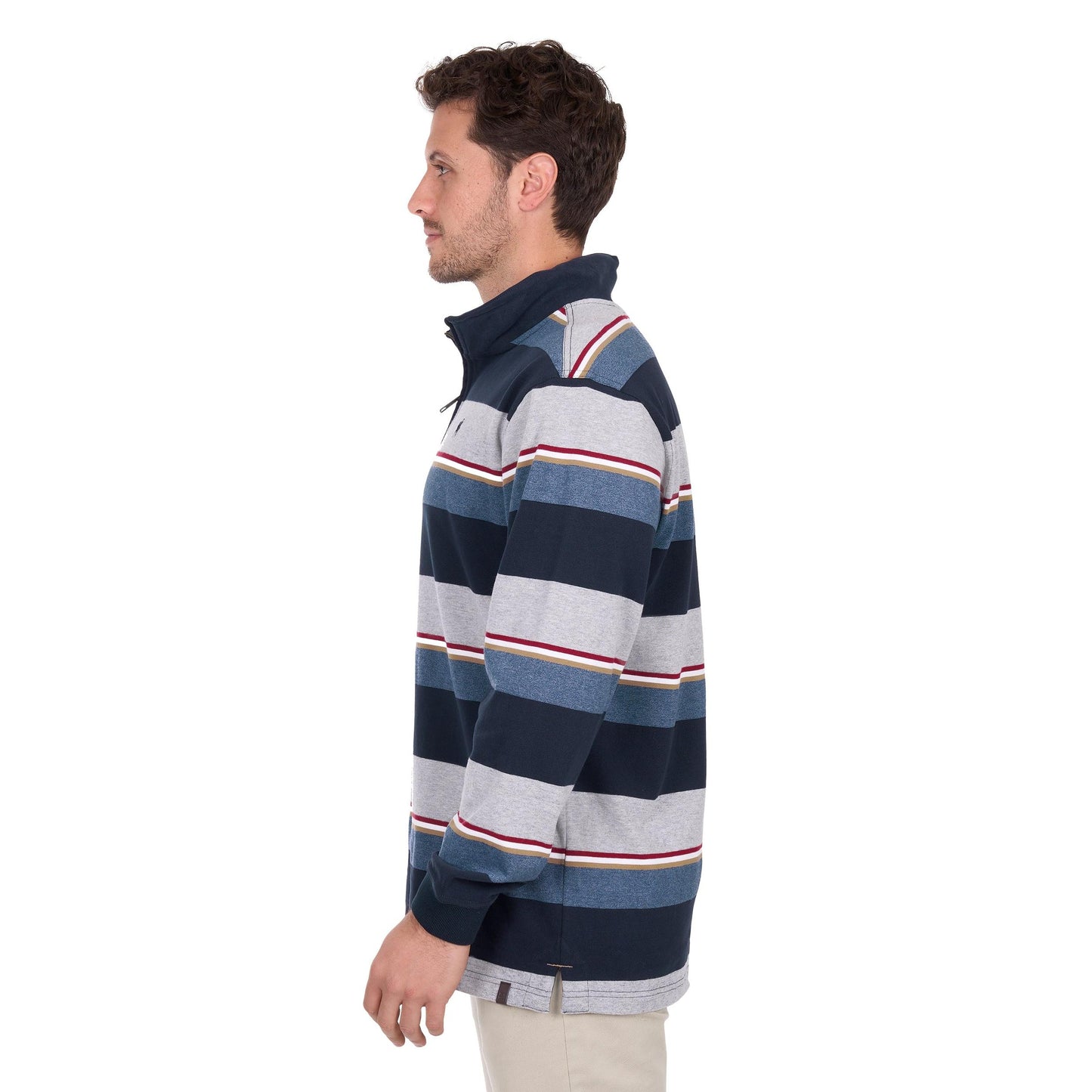THOMAS COOK MENS NATHAN 1/4 ZIP RUGBY