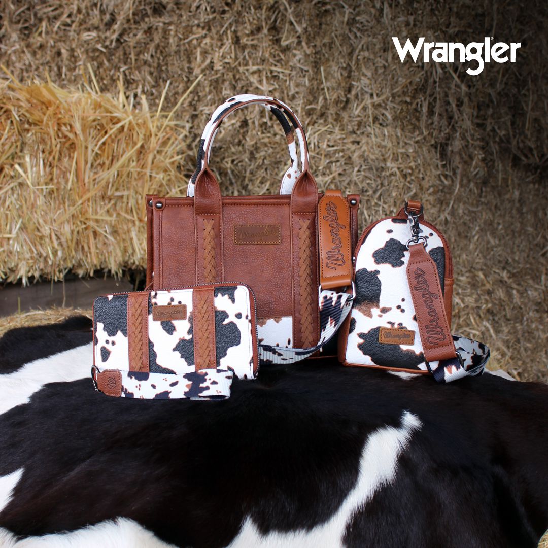 WRANGLER COW PRINT SLING BAG