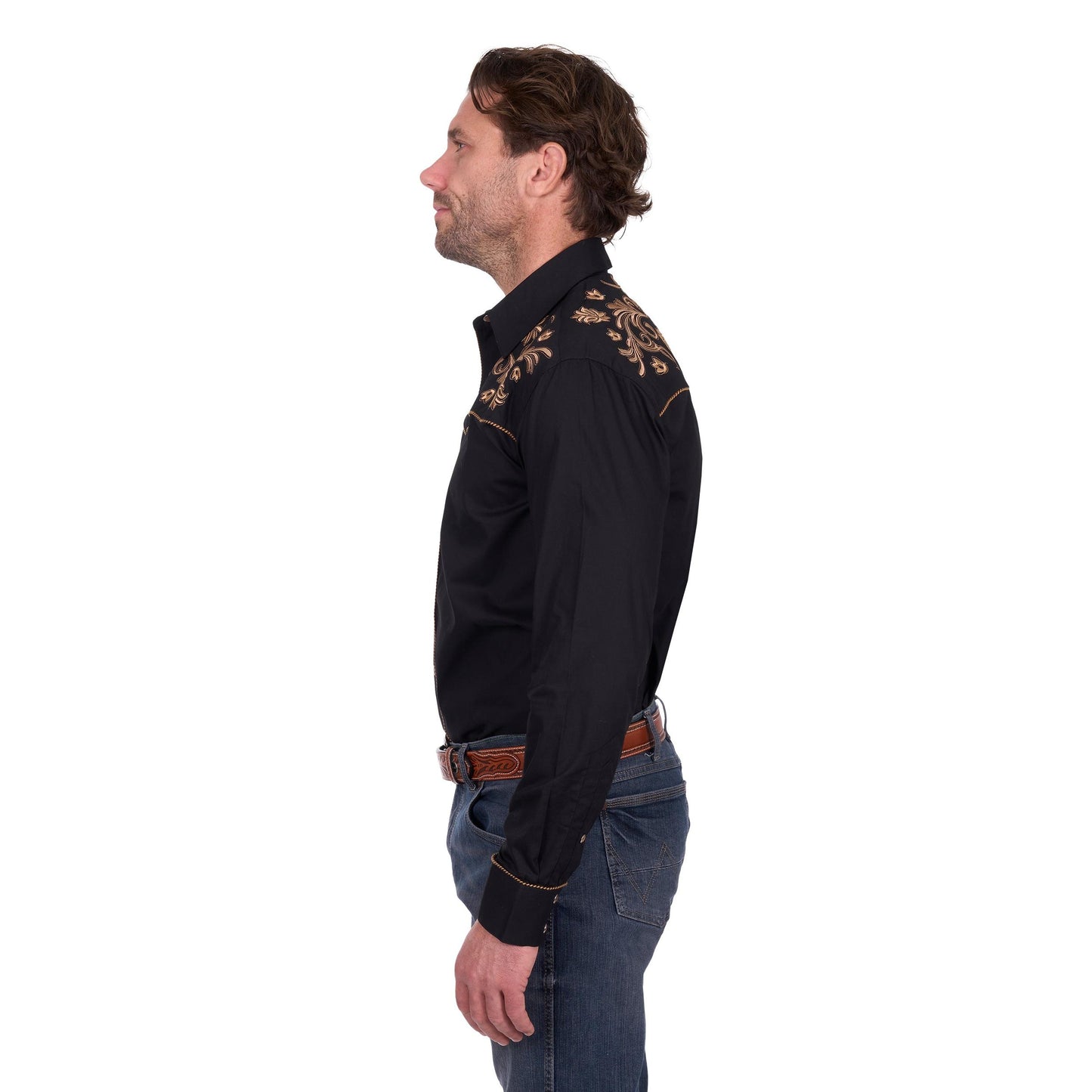 WRANGLER MENS LUKE EMBROIDERED SHIRT
