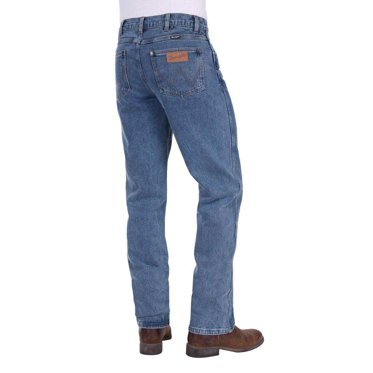 WRANGLER MENS ORIGINAL STONE LOWER RISE STRAIGHT LEG JEANS