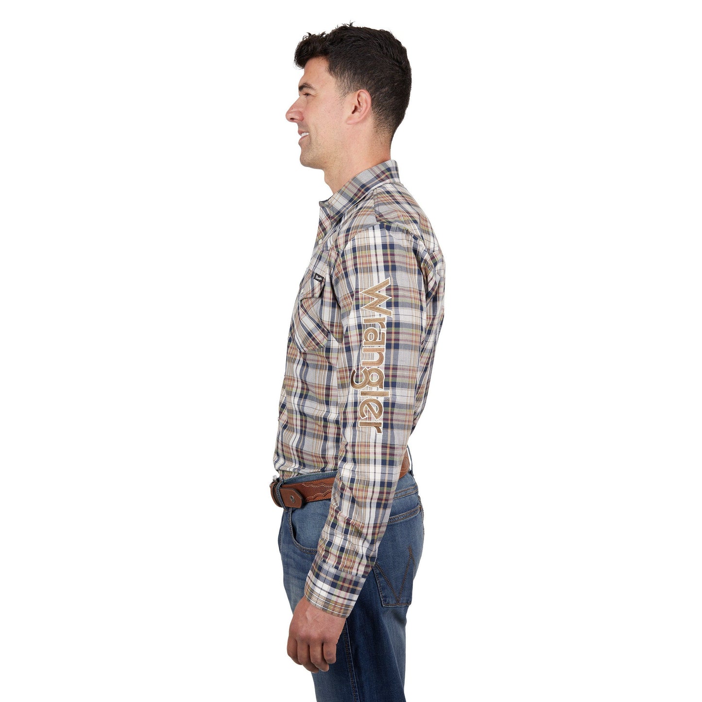 WRANGLER MENS TOM LOGO CHECK SHIRT