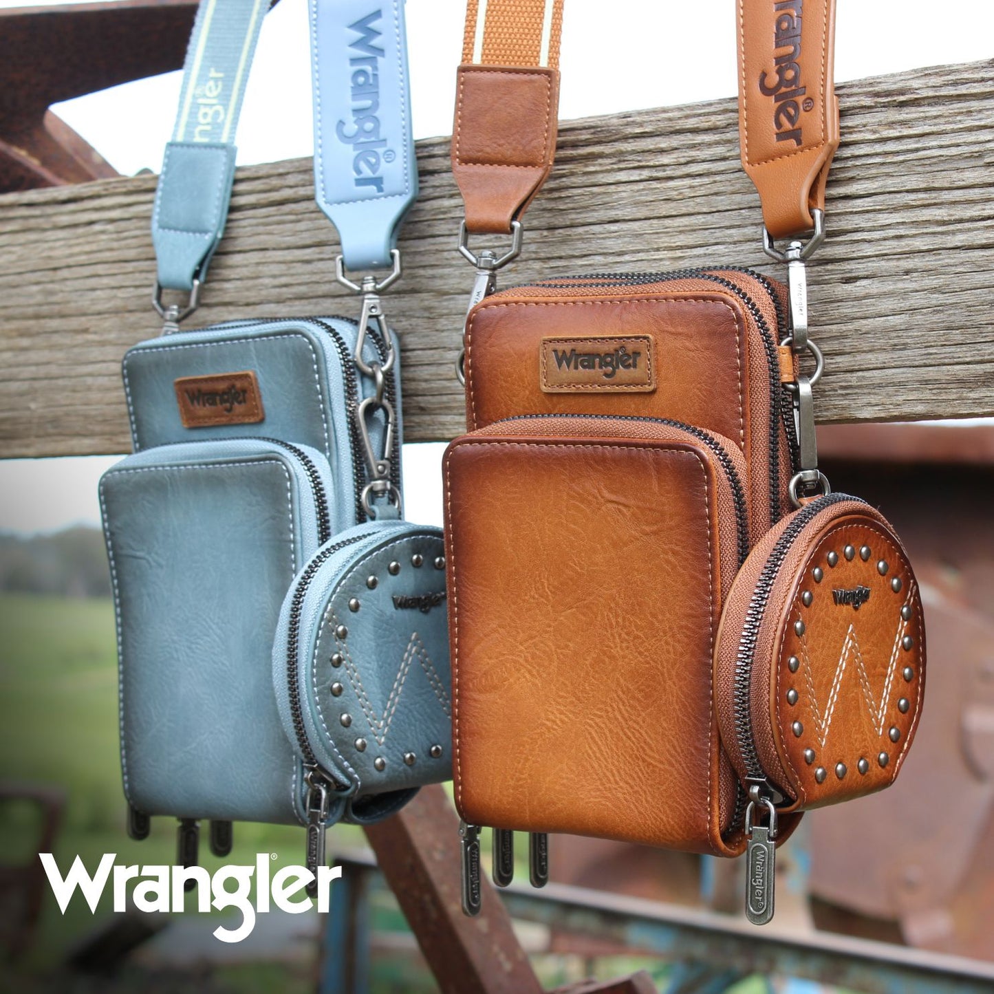 WRANGLER PHONE WALLET BAG COIN PURSE SET