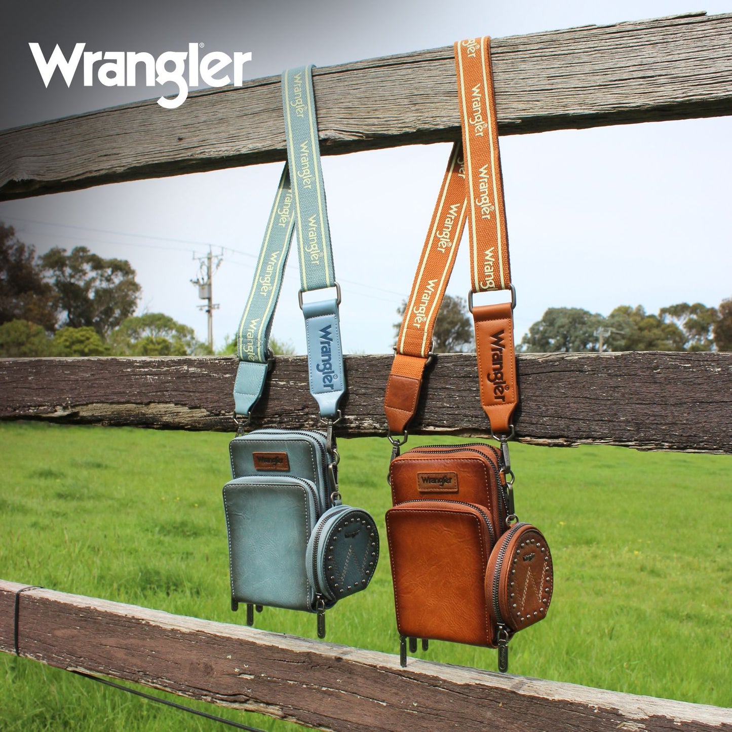WRANGLER PHONE WALLET BAG COIN PURSE SET
