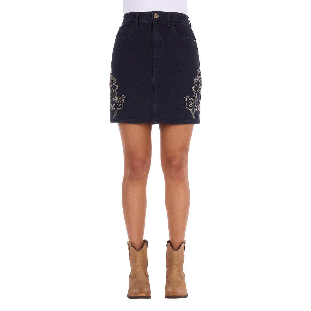 WRANGLER WOMENS ROCK DENIM SKIRT