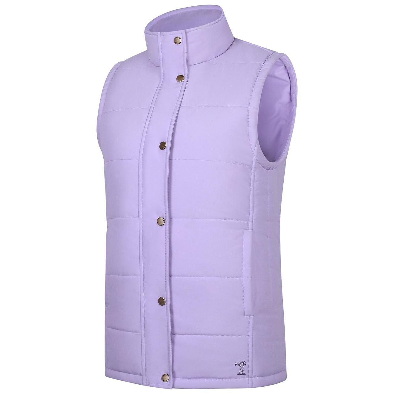 PILBARA WOMENS PURPLE ROSE PADDED VEST