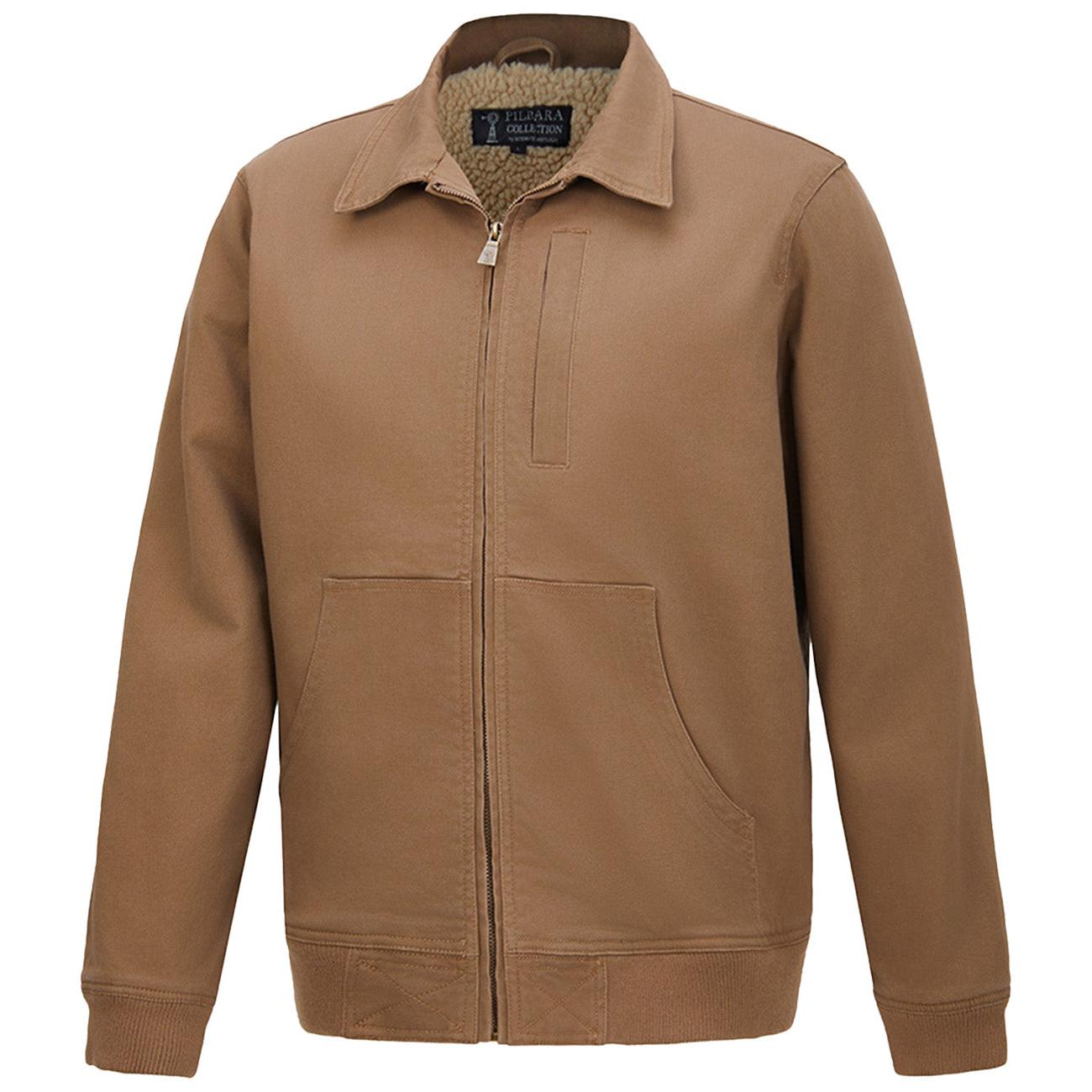 PILBARA MENS WHISKY SHERPA BOMBER JACKET
