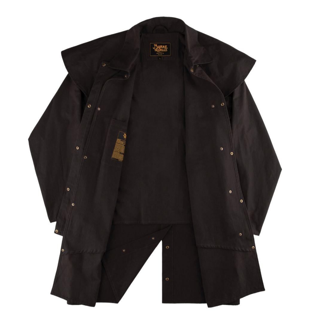 BURKE & WILLS STOCKMAN OILSKIN SHORT COAT