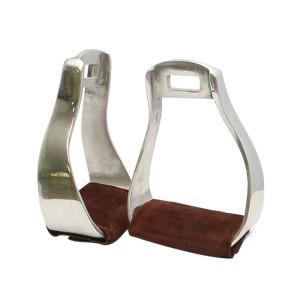 ALUMINIUM OFFSET OXBOWS W/ LEATHER TREADS-Ranges Country
