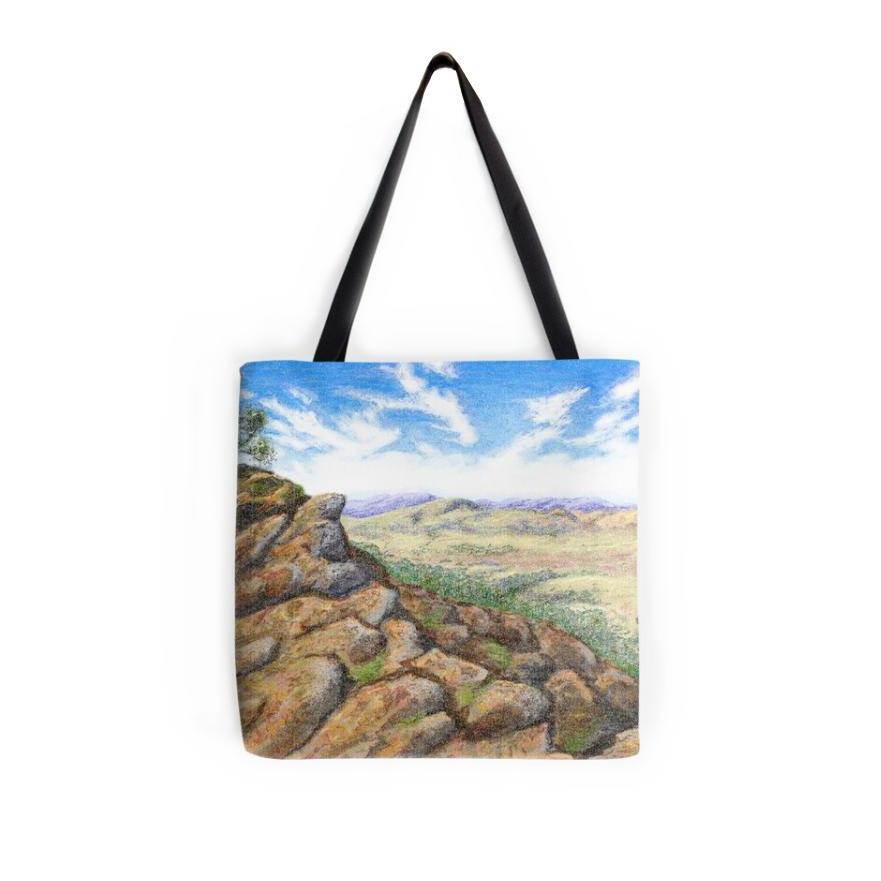 ART PRINTED POPLIN TOTE BAG-Ranges Country