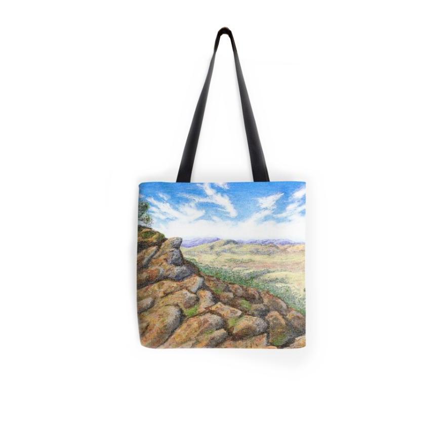 ART PRINTED POPLIN TOTE BAG-Ranges Country