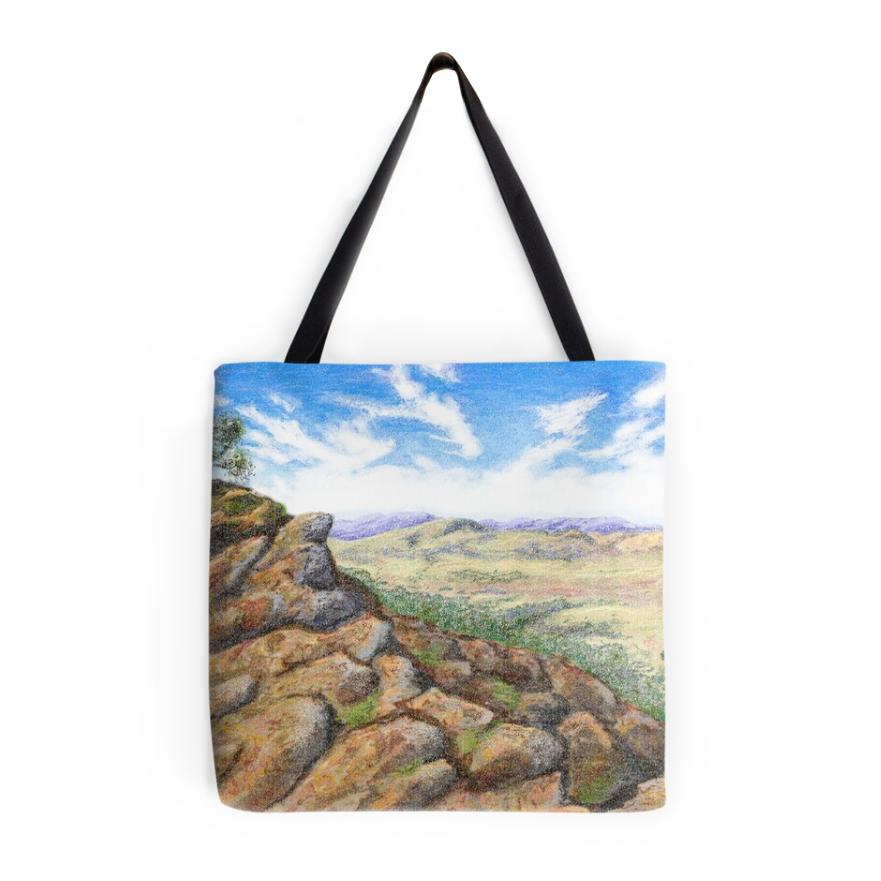 ART PRINTED POPLIN TOTE BAG-Ranges Country