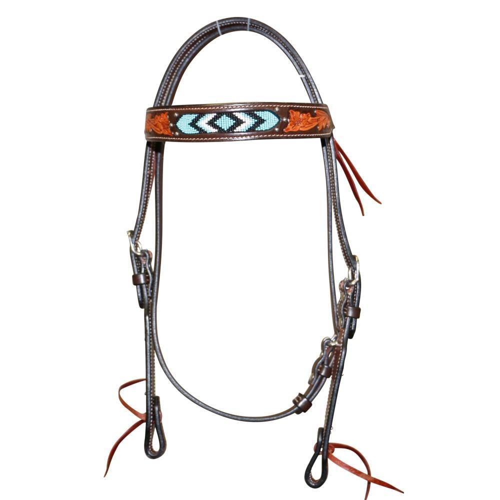 FORT WORTH TURQUOISE BEADED BRIDLE