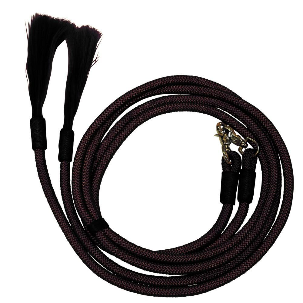 FORT WORTH YACHT CORD SPLIT REINS w/ HORSEHAIR