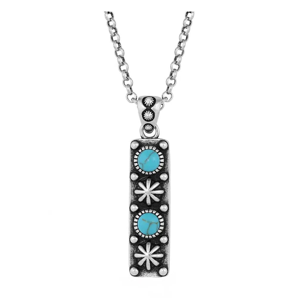 MONTANA STARLIGHT STARBRITE STONE TURQUOISE NECKLACE-Ranges Country