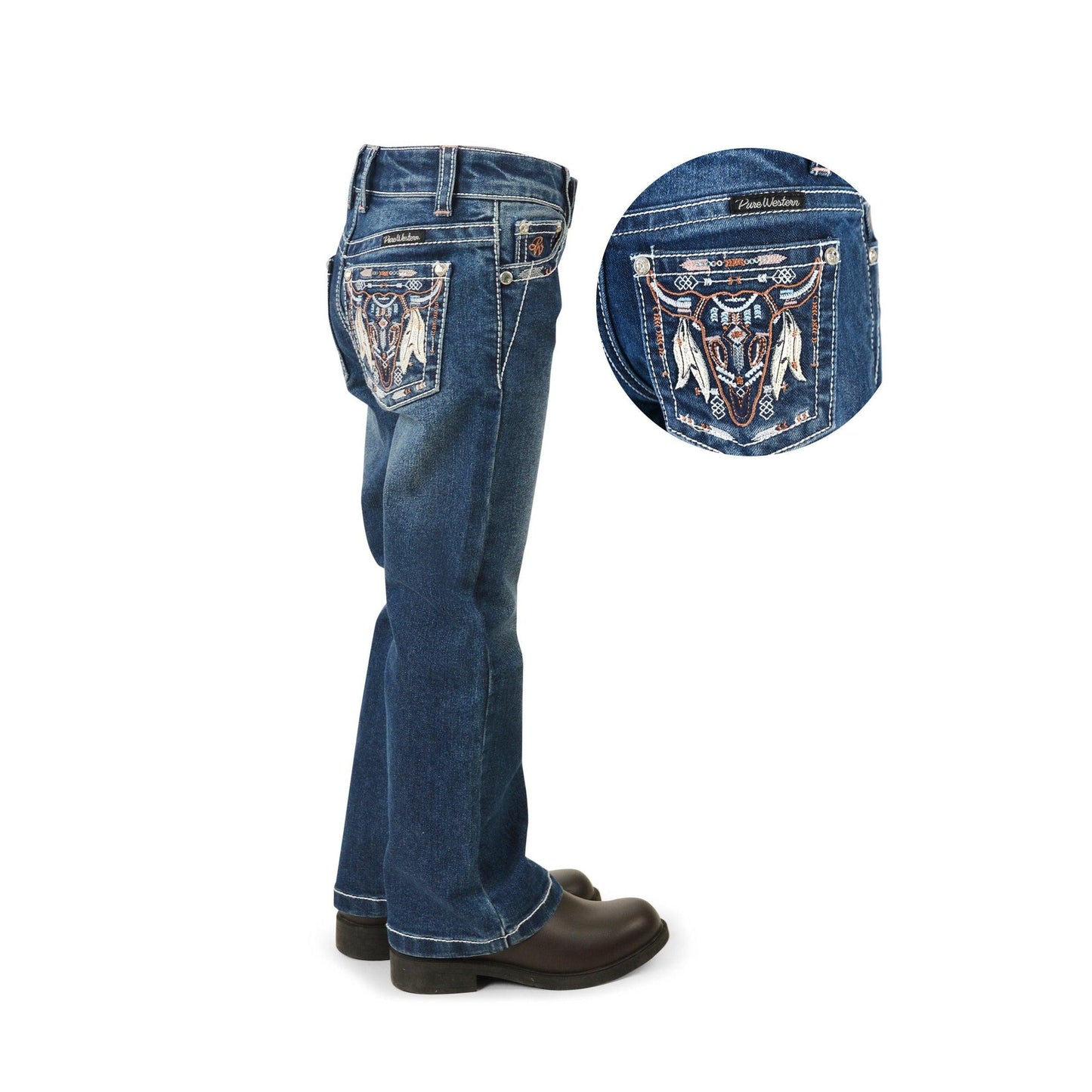 PURE WESTERN GIRLS BETTINA BOOT CUT JEANS-Ranges Country