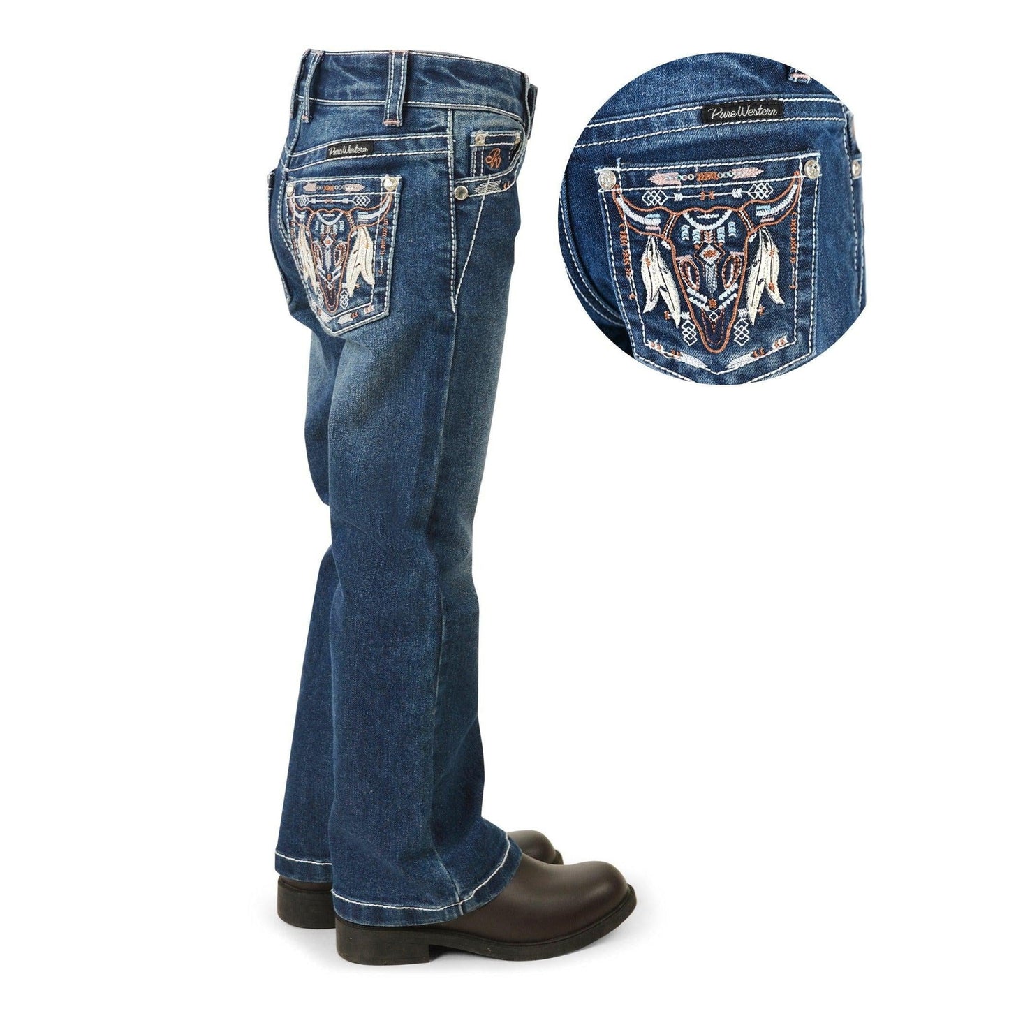 PURE WESTERN GIRLS BETTINA BOOT CUT JEANS-Ranges Country