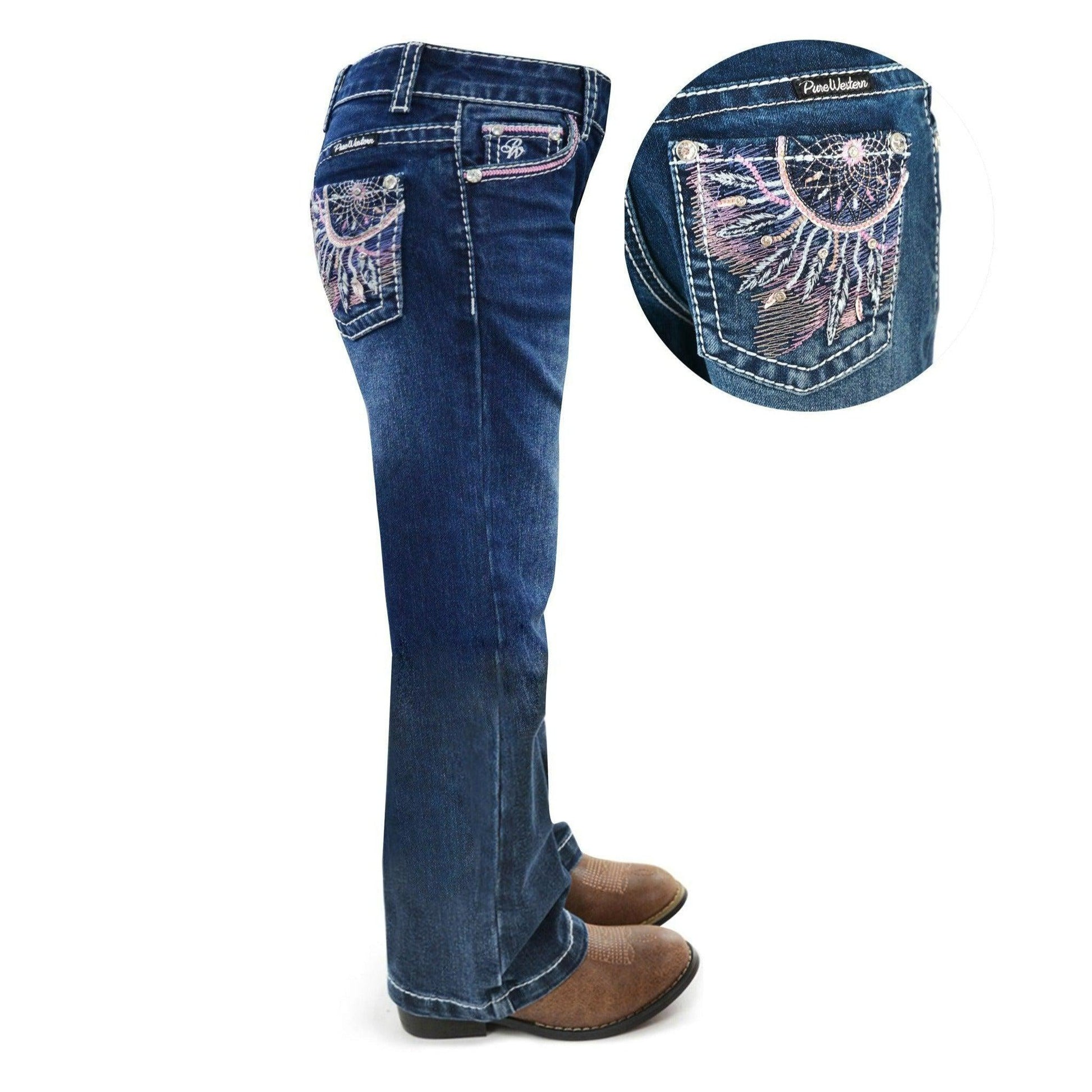 PURE WESTERN GIRLS WILLA BOOT CUT JEANS-Ranges Country