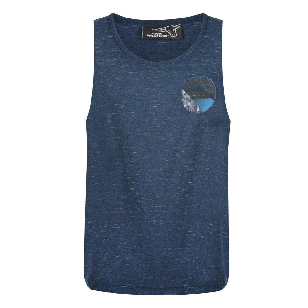 PURE WESTERN MENS CUNNINGHAM SINGLET-Ranges Country