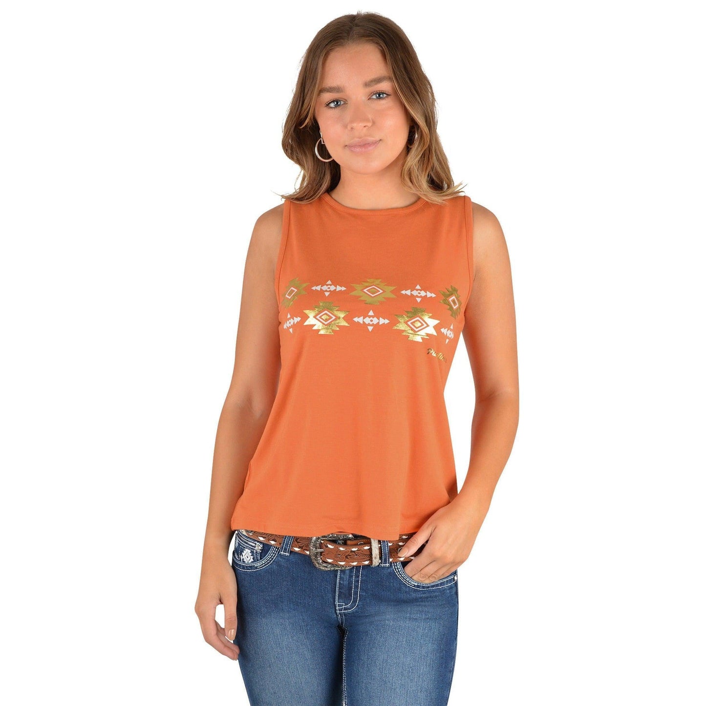PURE WESTERN WOMENS JACQUELINE TANK-Ranges Country