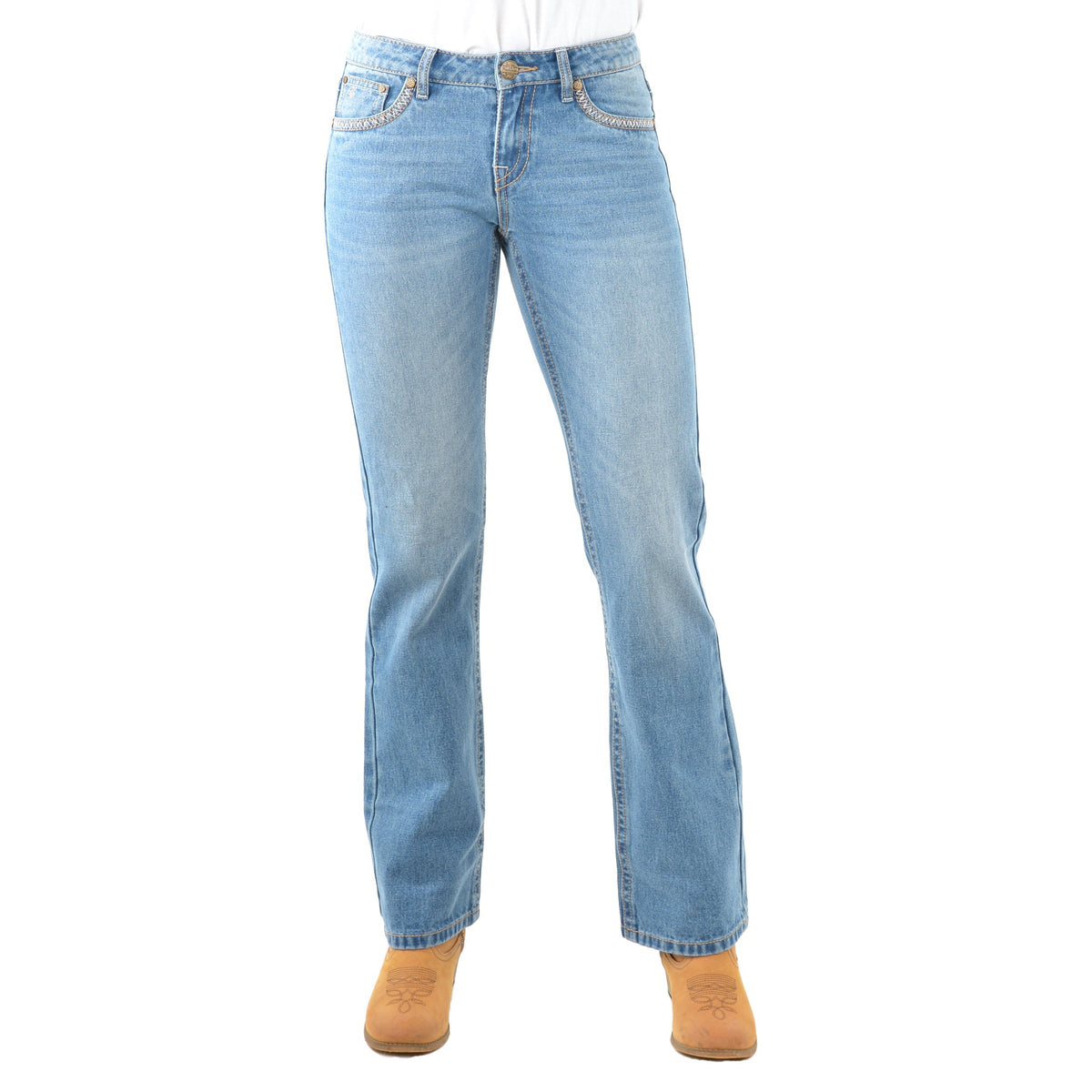 PURE WESTERN WOMENS SUNNY BOOT CUT JEANS Ranges Country