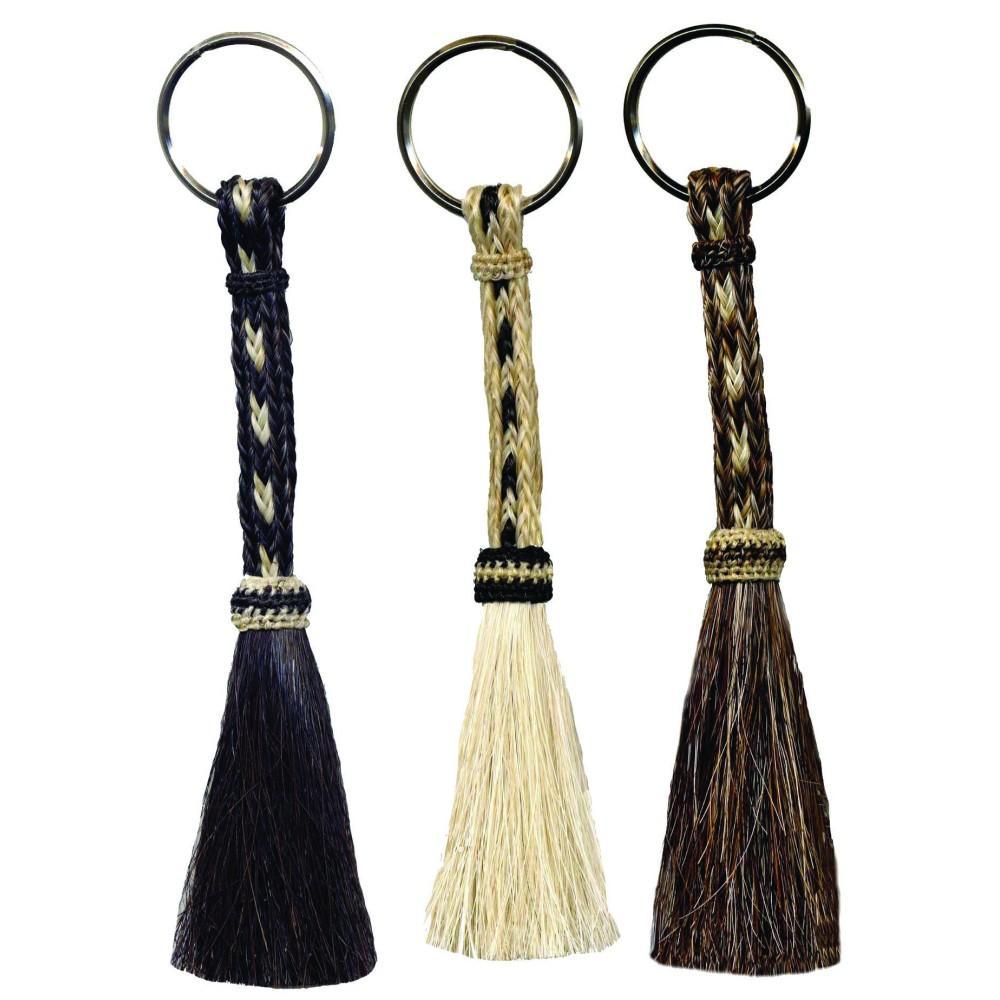 THREE STRAND HORSE HAIR TASSEL KEY RING-Ranges Country
