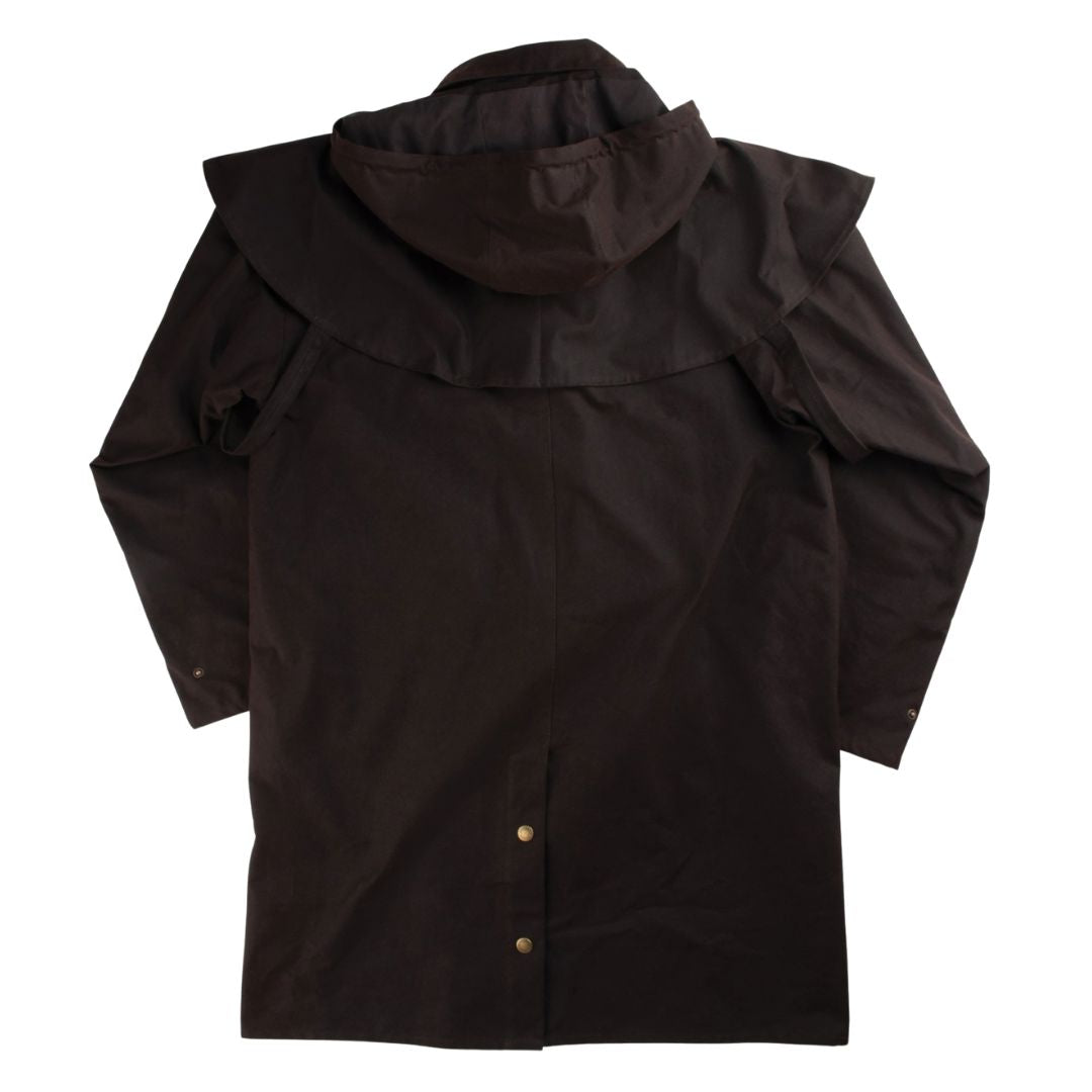 BURKE & WILLS BALRANALD OILSKIN SHORT COAT