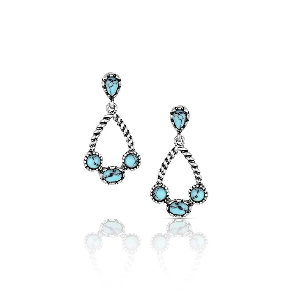 MONTANA ATTITUDE WANDER WEST TURQUOISE EARRINGS