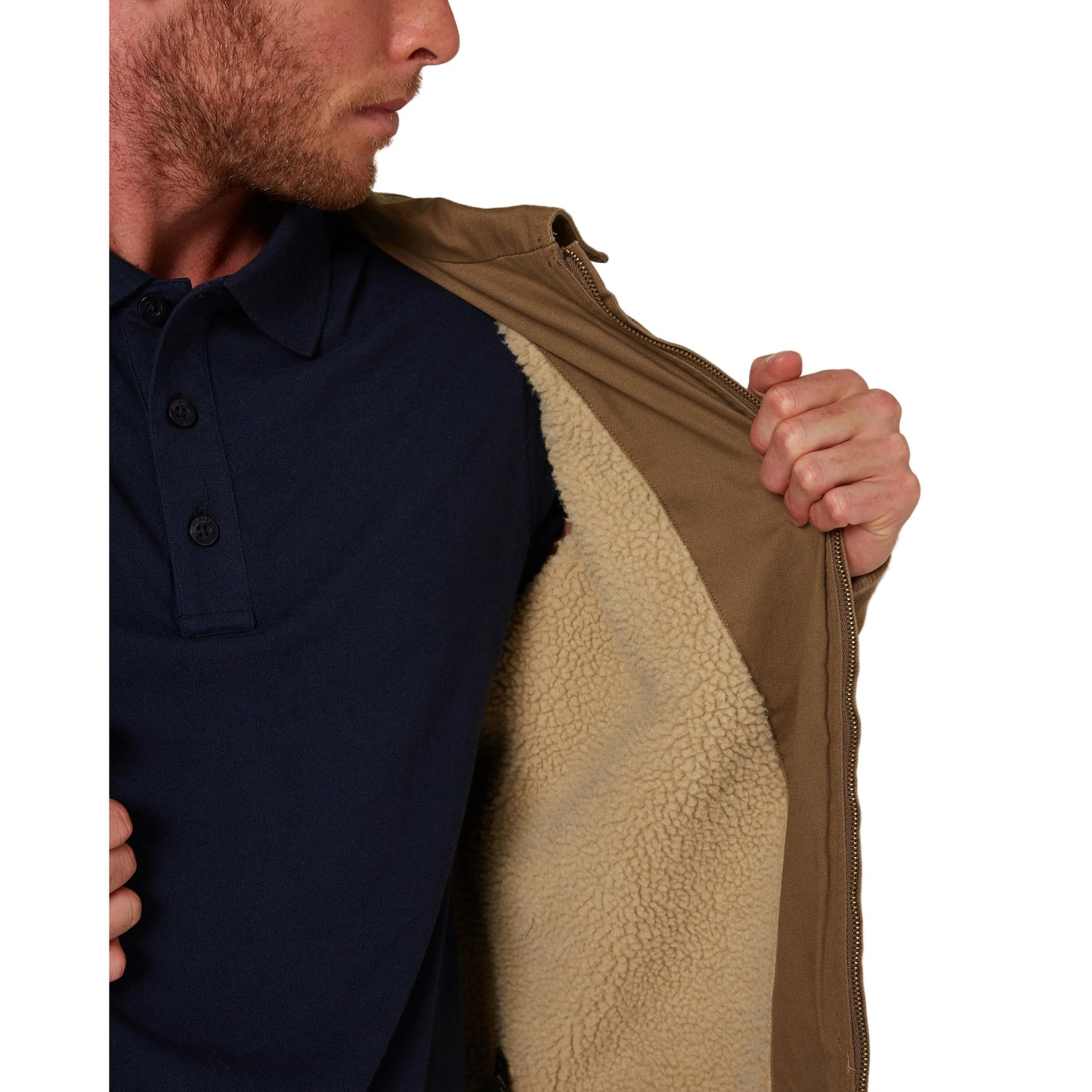 PILBARA MENS WHISKY SHERPA BOMBER JACKET