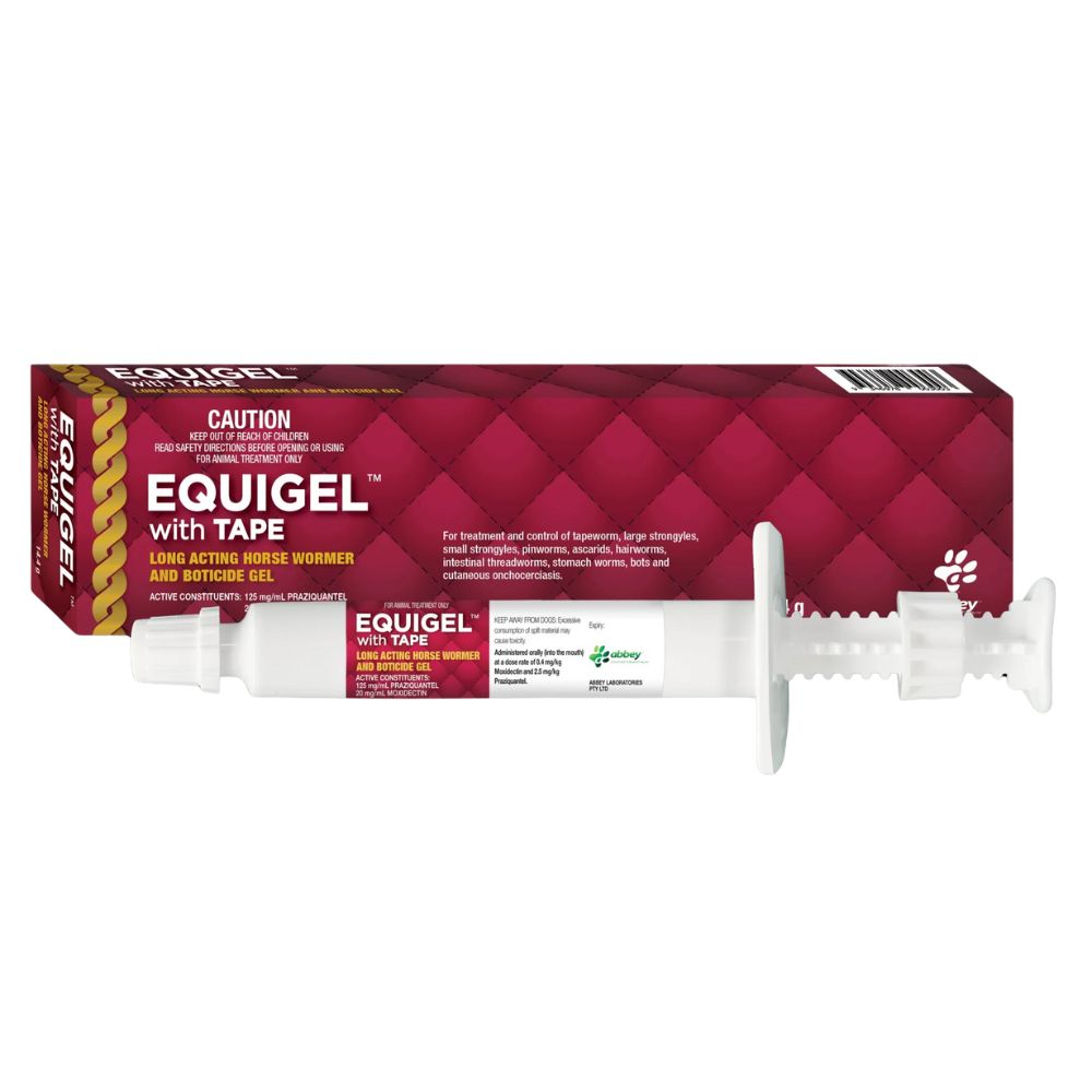 ABBEY EQUIGEL WITH TAPE LONG ACTING WORMER & BOTICIDE 14.4g-Ranges Country