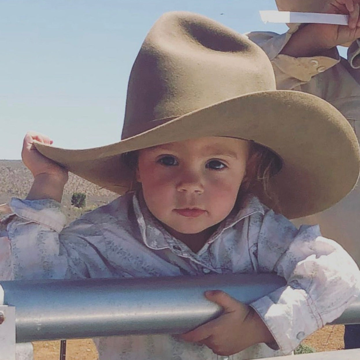 Staff member Letisha's daughter Lyzy showing off her mum's Woomera!