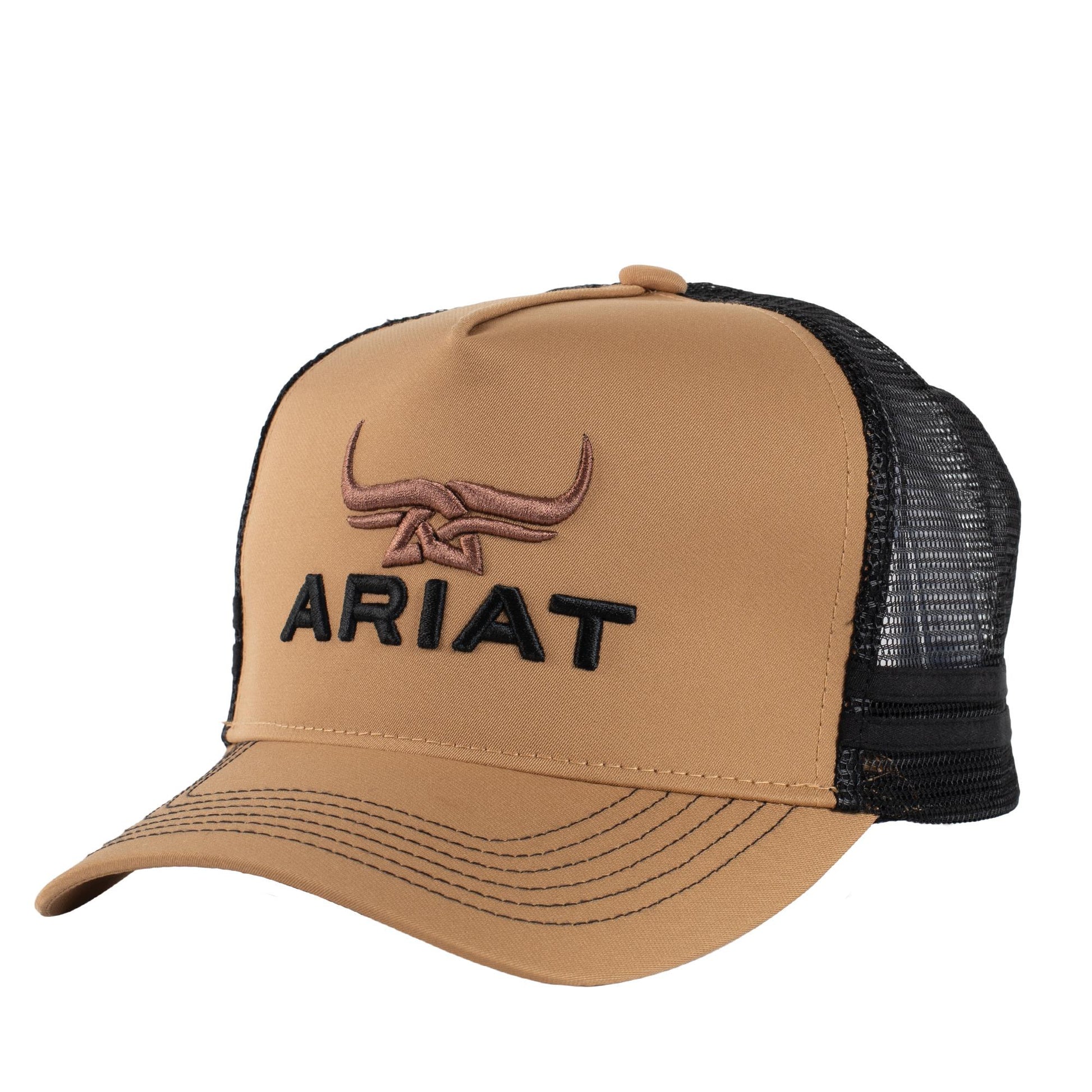 ARIAT BULL HORN TRUCKER CAP-Ranges Country